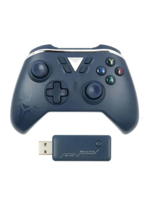Беспроводной геймпад + адаптер M-1 2.4G (Синий) (Xbox One/Series X|S/PS3/ PC)